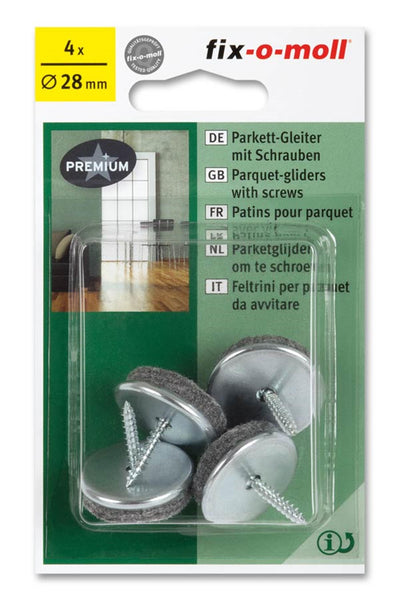 Deslizador de fieltro fix-o-moll con tornillo ø28mm