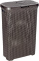 Cesto per biancheria in stile Curver con coperchio - 40 l - plastica - marrone