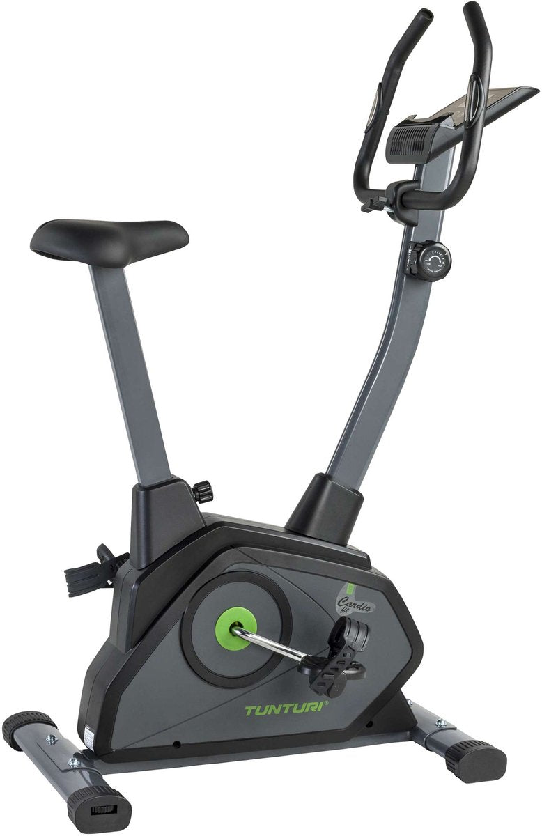 Bicicleta estática tunturi cardio fit b35 - bicicleta fitness - 8 niveles de resistencia - pulsómetro - ergonómica - manillar regulable - ruedas de transporte - bastidor reforzado
