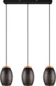 Rl vive tu luz realidad bidar - lámpara colgante - negro-oro - excl. 3x e27 4 w - interruptor de pie - giratorio