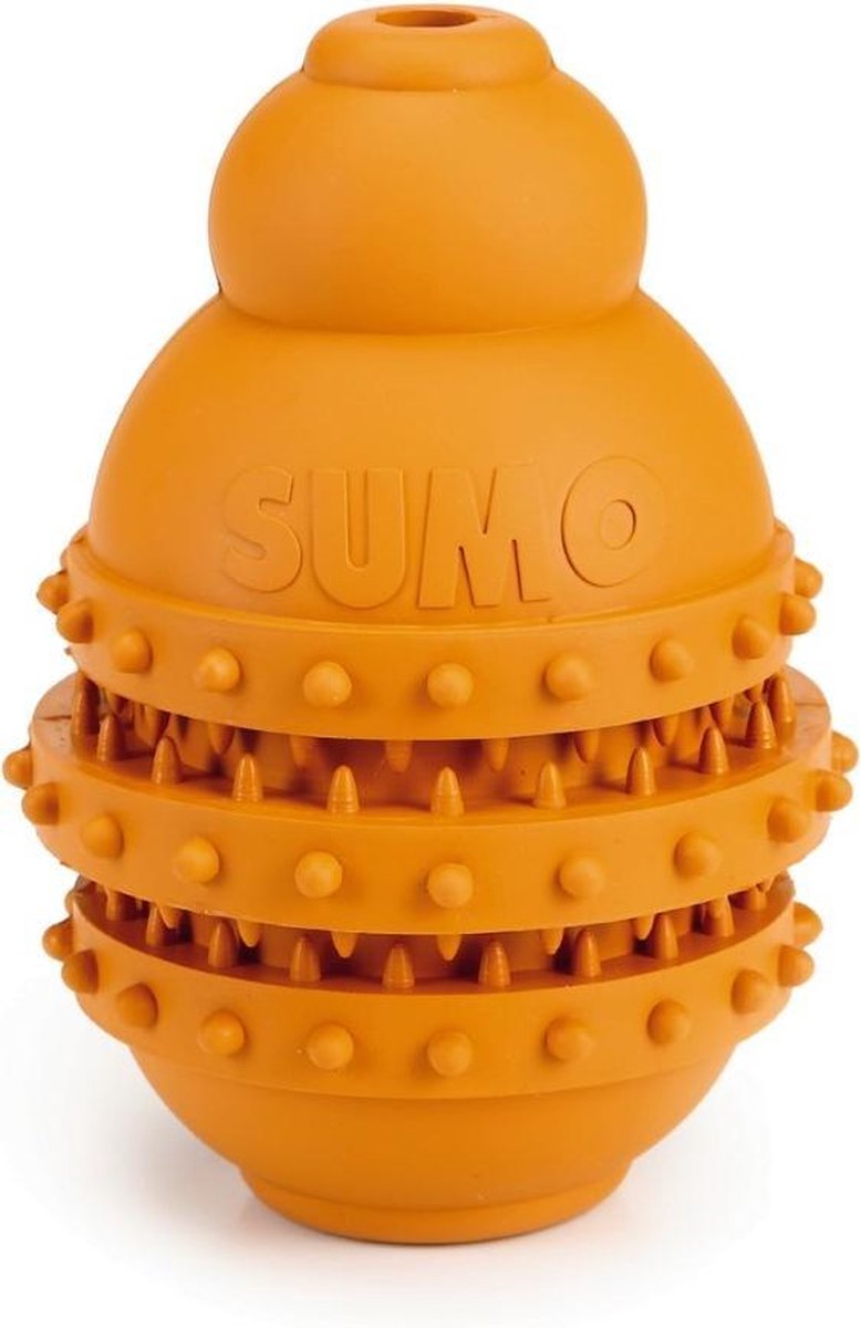 Beeztees sumo play dentale - giocattoli per cani - gomma - arancione - m