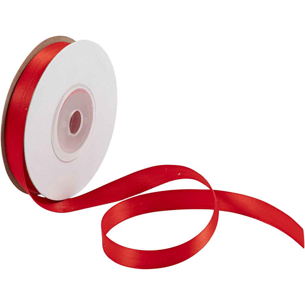 Creativ company cinta de raso, ancho: 10 mm, rojo, 10 m 1 rollo