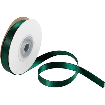 Creativ Company Satin Ribbon, B: 10 mm, verde, 10 m 1 rollo