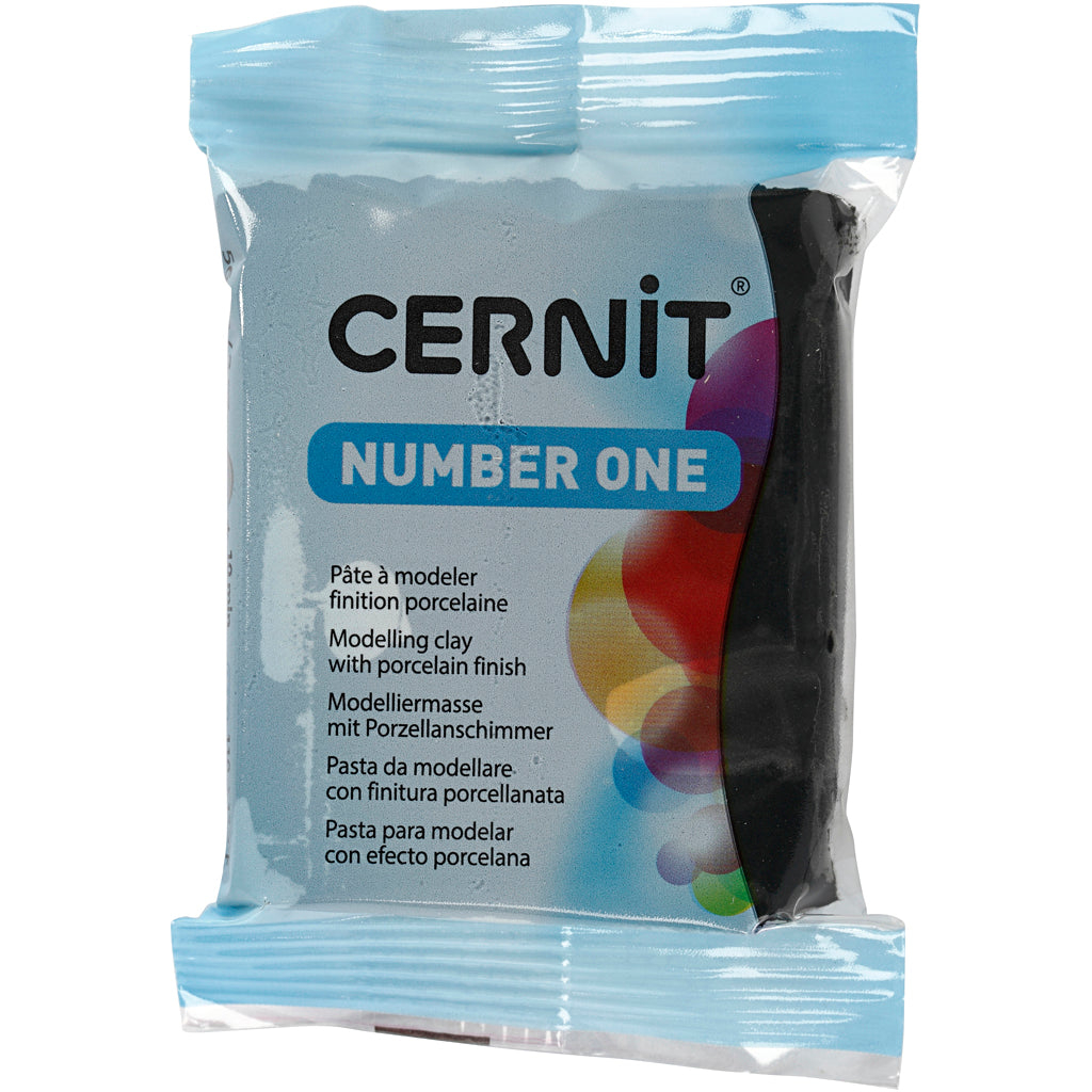 Creativ Company Cernit Monting Clay Black, 56 gramos