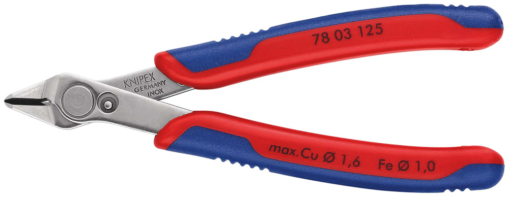 Knipex elettronico super Knips® | Lunghezza 125 mm | maniglie multicomponente - 78 03 125 sb
