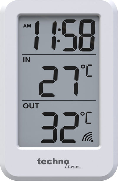 Termómetro technoline ws 9172 70x110x22mm blanco con 1 sensor exterior 100m