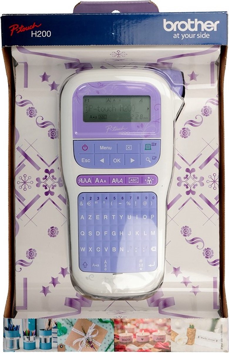 Etichettatrice Brother p-touch h200 adatta per etichette: tze 3,5 mm, 6 mm, 9 mm, 12 mm - azerty