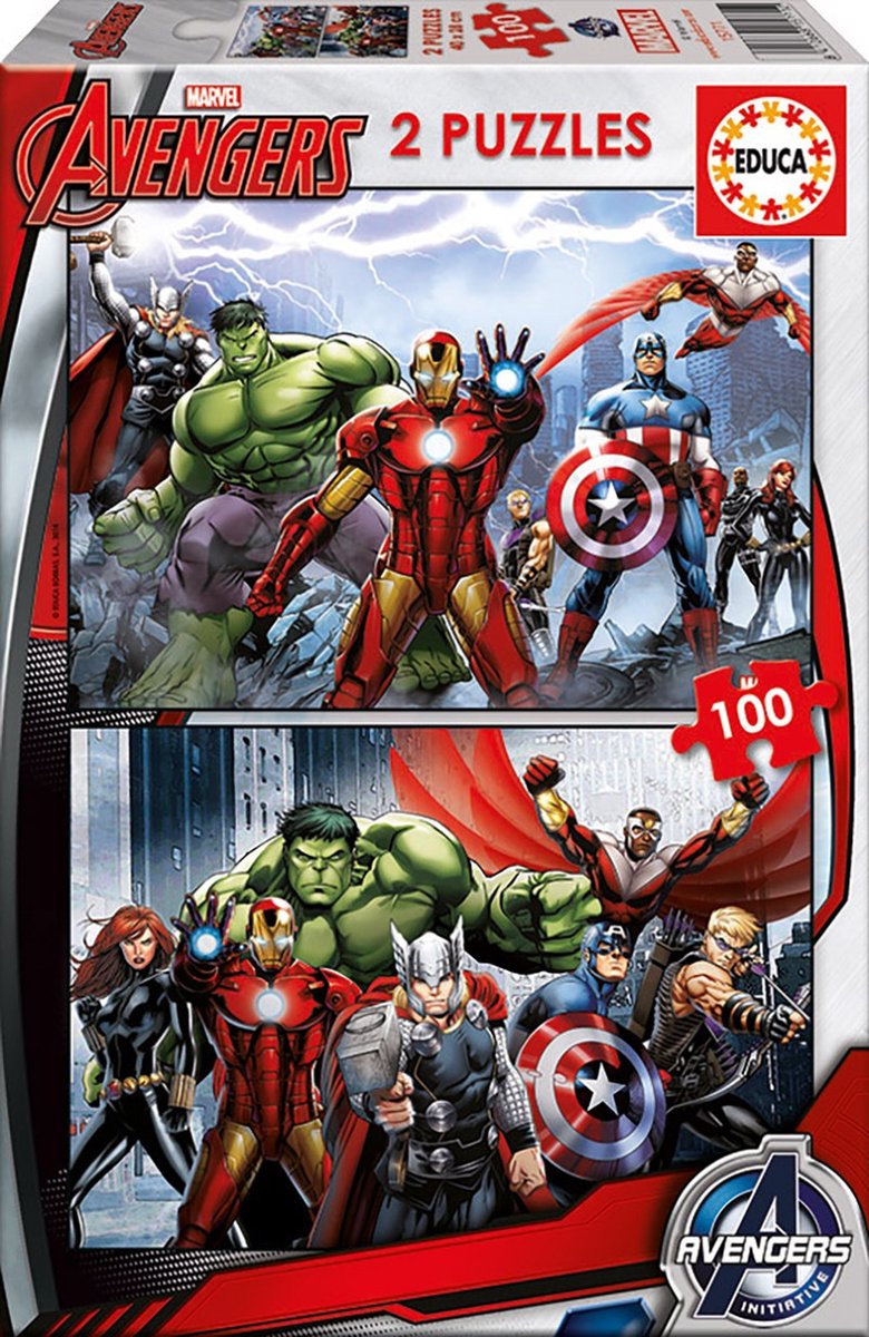 Educa - puzzel - 2x100 stuks - avengers