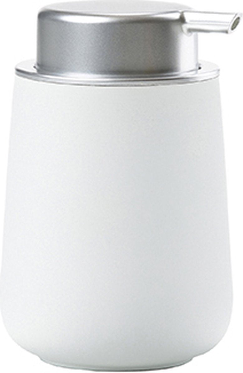 Zone denmark nova zeepdispenser - zeeppompje vrijstaand - zeeppomp voor badkamer, keuken toilet - toilet badkamer accessoires - 250 ml - 11,5 x 8 cm - wit