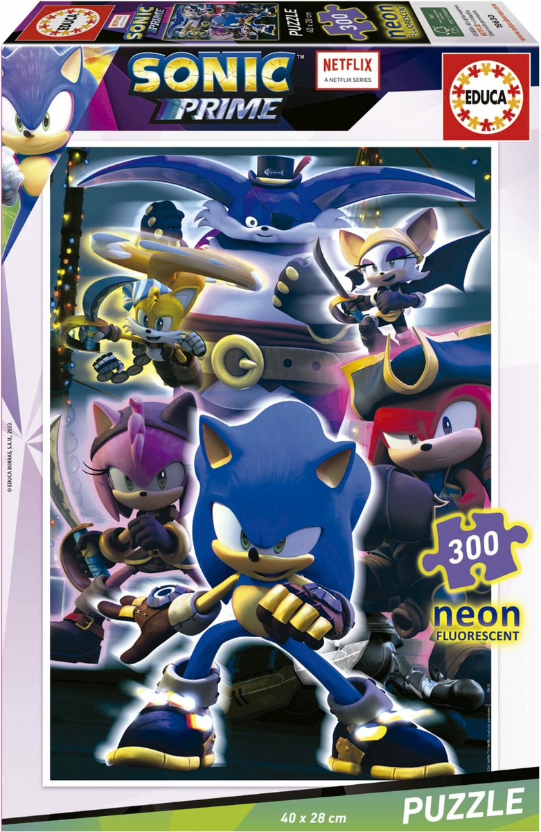 Educa - puzzel - 300 stuks - neon sonic
