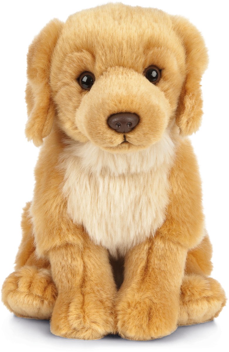 Living nature cuddly toy golden retriever - sitting - dog cuddly toy - 20 cm