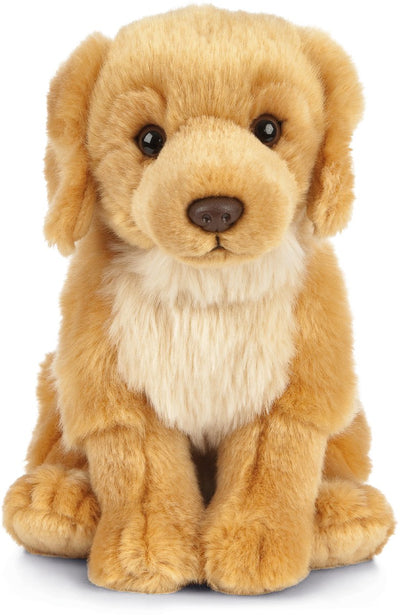 Living nature cuddly toy golden retriever - sitting - dog cuddly toy - 20 cm