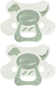 Difrax fopspeen natural - 18+ maanden - dino - groen - 2 stuks