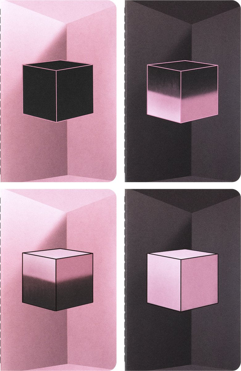 Moleskine edizione limitata - blackpink - tasca cahier per notebook (9x14cm) - set 4 pezzi
