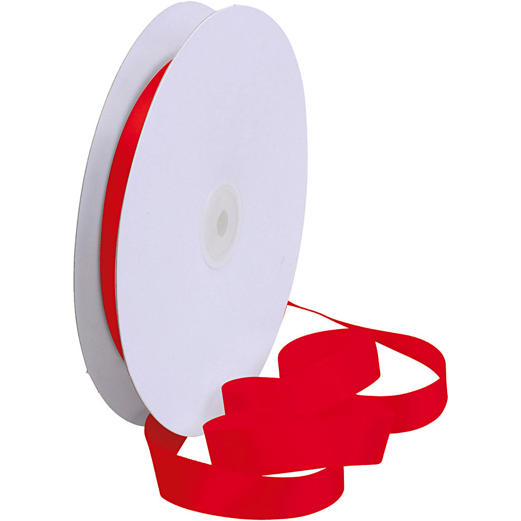 Creativ company cinta de raso, ancho: 15 mm, rojo, 50 m 1 rollo