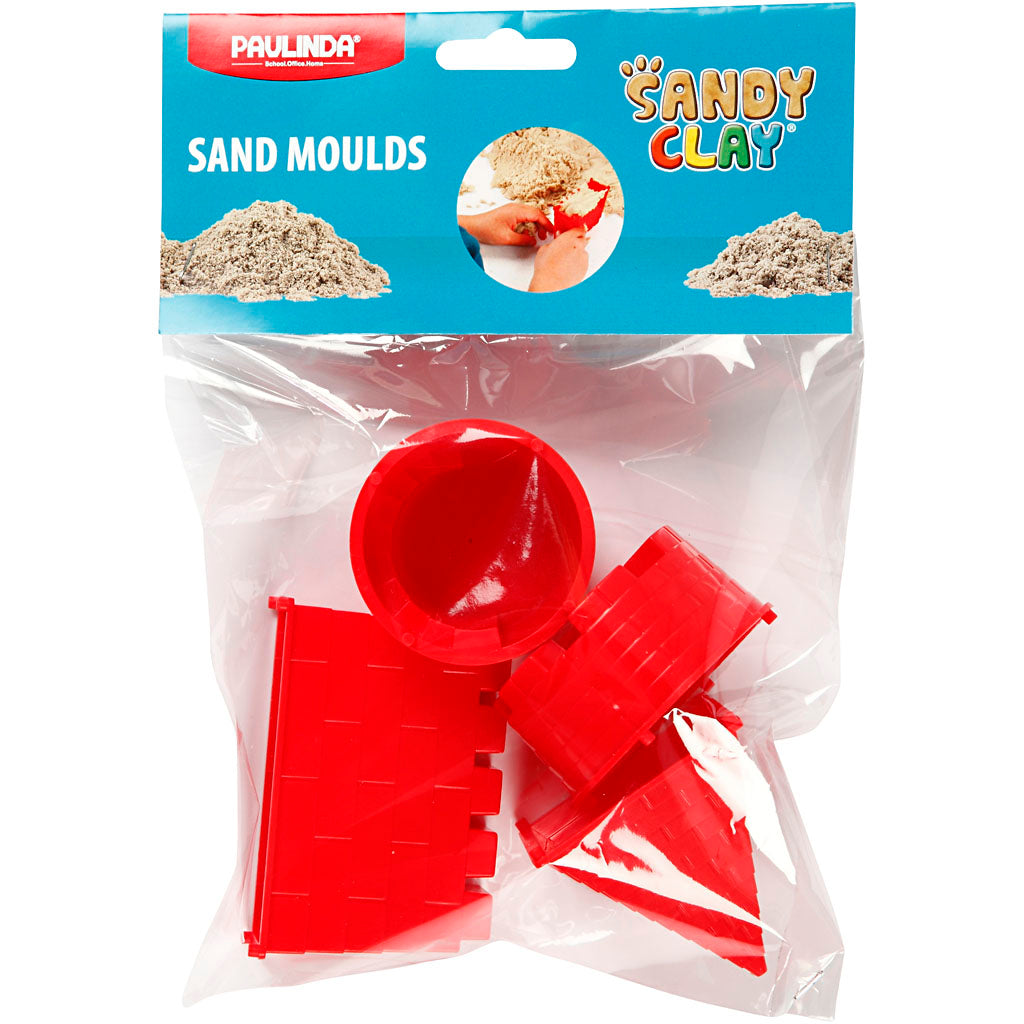 Stampi Sandy Clay®, castello, misura 5,5-8,5 cm, 4 pezzi 1 scatola