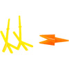 Creativ company becchi e zampe di pollo, h: 28 mm, l: 30+37 mm, arancione, giallo, 8 set 1 scatola