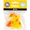 Creativ company becchi e zampe di pollo, h: 28 mm, l: 30+37 mm, arancione, giallo, 8 set 1 scatola