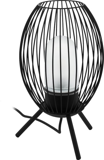Lampada da tavolo da esterno Eglo Fusignano - e27 - 41 cm - bianco e nero