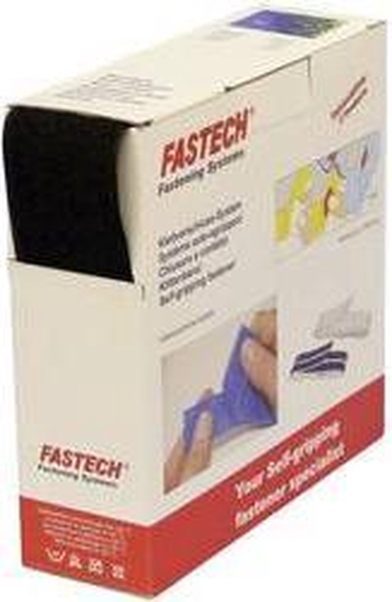 Fastech® b50-std-l-999910 nastro a strappo per cucire la parte ad anello (lunghezza x larghezza) 10 m x 50 mm nero 10 m