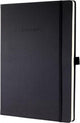 Quaderno sigel a5 213x295x20mm 80g m2 nero a quadretti