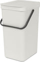 Brabantia sort go prullenbak - 16 liter - light grey