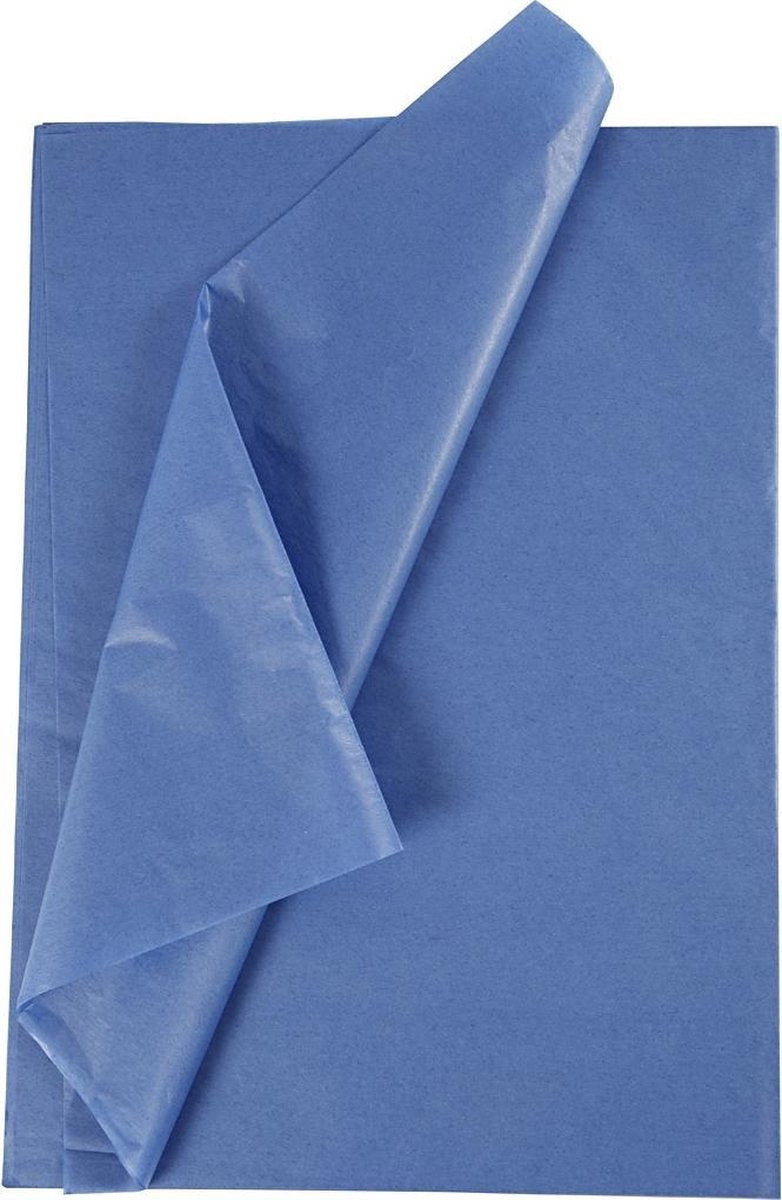 Carta velina Creative Company, foglio 50x70 cm, 17 gr, blu, 25 fogli 1 scatola