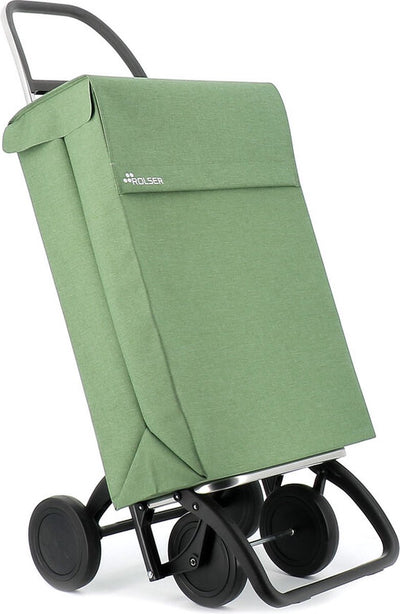 Rolser shopping trolley jean tweed - 4 wheels - verde