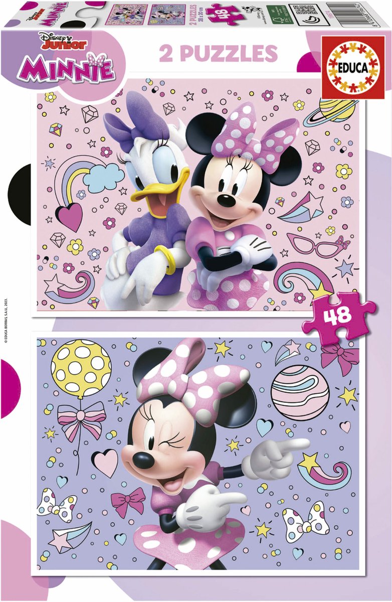 Educa - puzzel - 2 x 48 stuks - minnie mouse