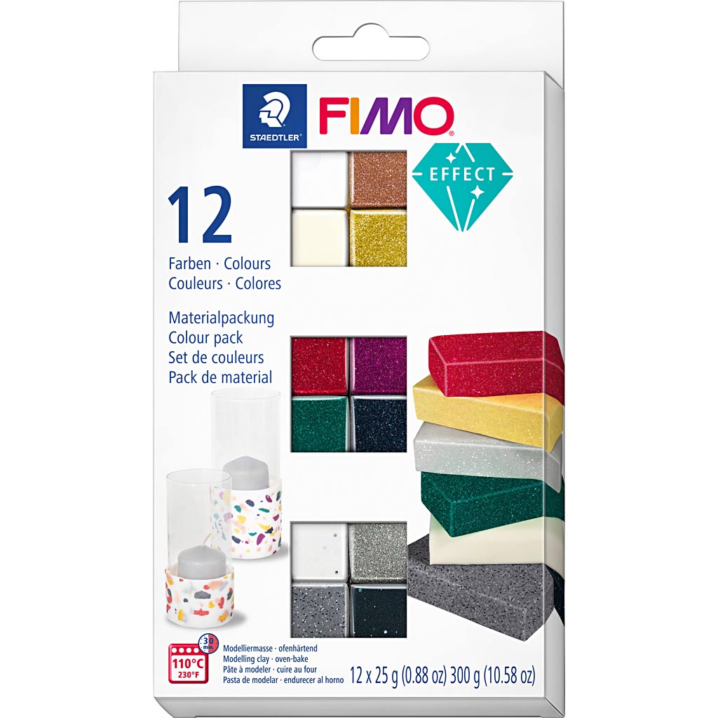 Effetto FIMO®, vari colori, scatola 12x25 Gr 1