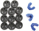 Set set rulli Polini o coprirullo in plastica f. 15x12 mm