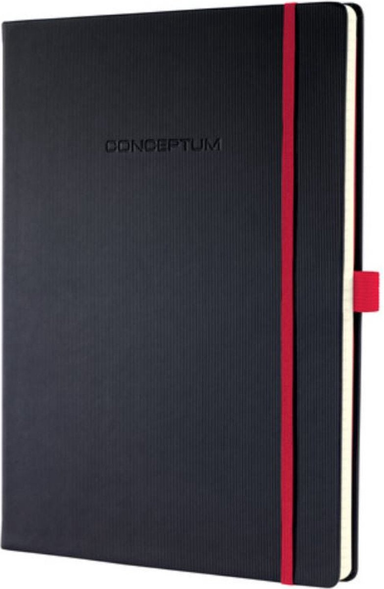 Quaderno Sigel - conceptum red edition - a4 - nero - copertina rigida - diamante - 194 pagine - carta 80 grammi - si-co660