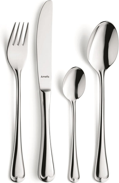 Amefa elegance - bestekset - 24-delig - 6 persoons - 18 10 - vaatwasmachinebestendig - zilverkleurig - 6 personen