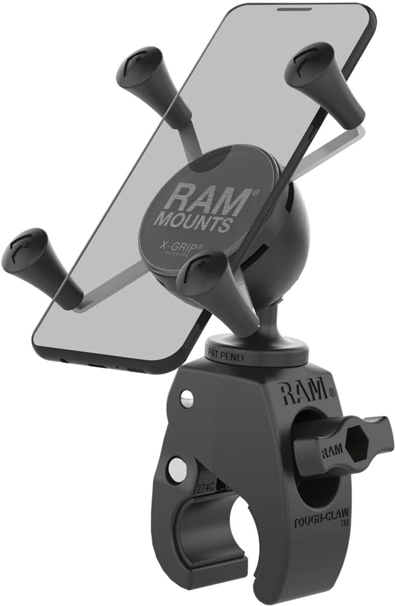 Supporti Ram x-grip® supporto per telefono con artiglio resistente, bicicletta, scooter, motore - ruotabile a 360° - universale - piccolo - nero
