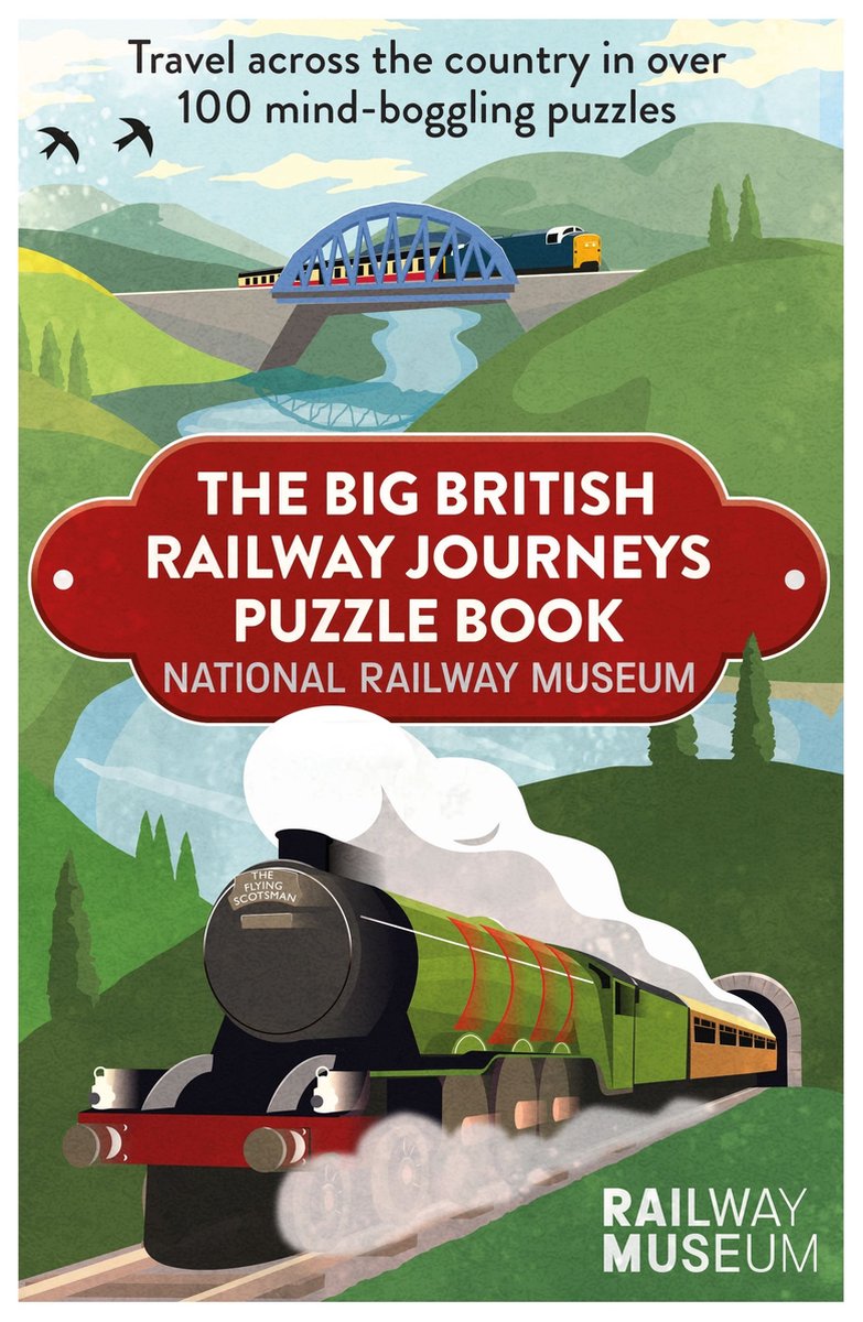Libro de rompecabezas de los grandes viajes en tren británico.