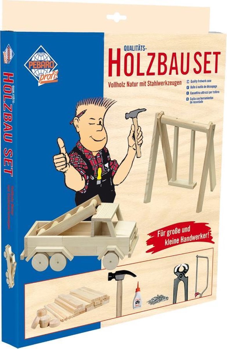 Juego de construcción de madera Pebaro 465 - incl. madera y herramientas