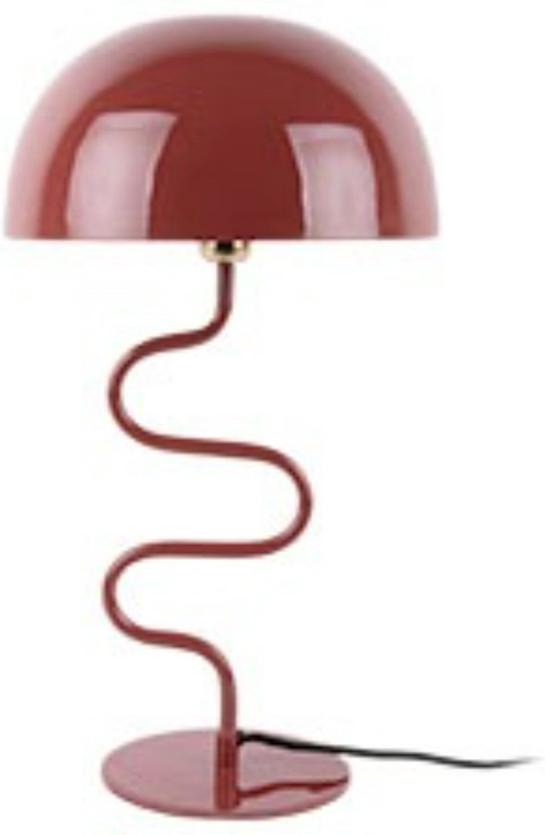 Lámpara de mesa Leitmotiv twist - rojo - 31x31x54cm - moderna