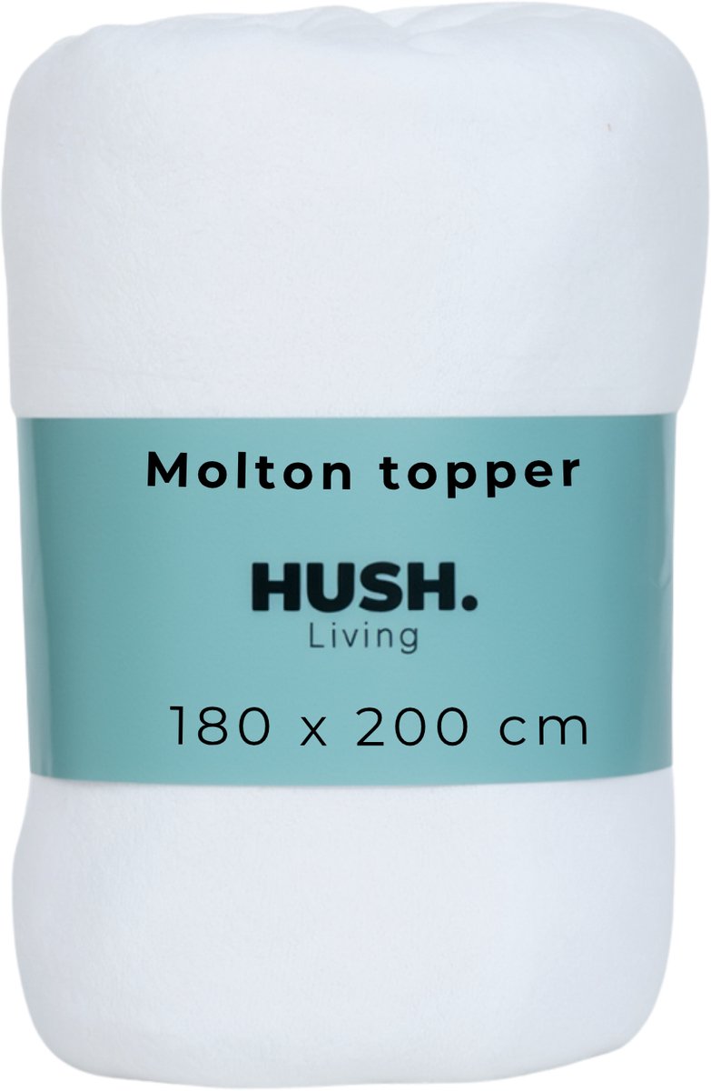Cállate. living hush living molton topper protector - 80% algodón 20% poliéster - excelente absorción de la humedad - dimensionalmente estable - comodidad y protección duradera - 180x200+15cm