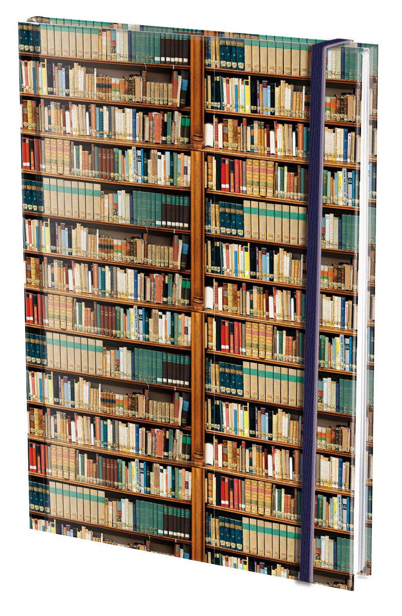Quaderno Peter pauper a6, copertina rigida: libri, quella biblioteca del monastero, Maria Laach