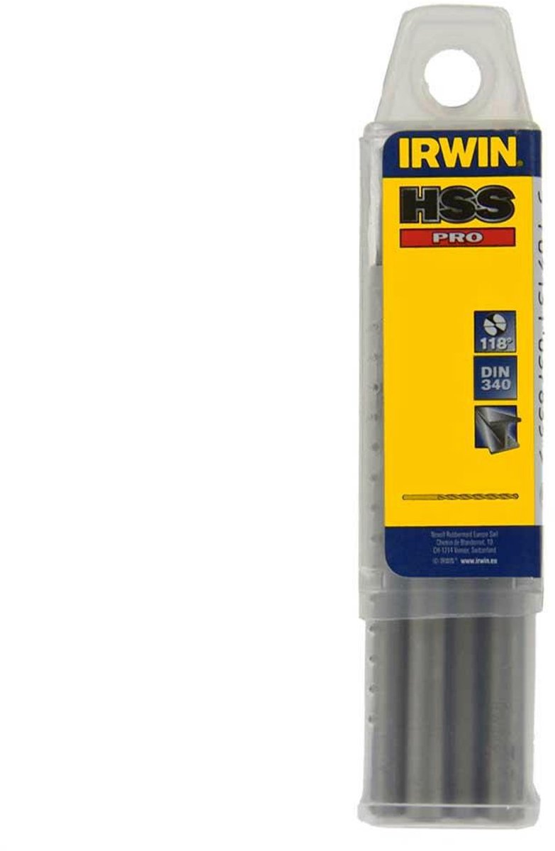Irwin hss pro metaalboor (lang) 118° 4.0mm 10pcs - 10502486