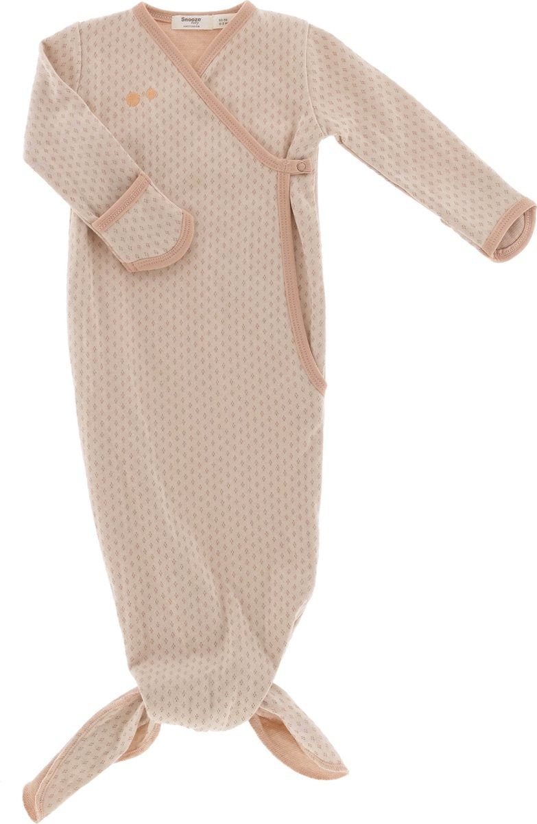 Sacco nanna cocoon Snoozebaby per 3-6 mesi - sacco nanna annodato + guanti antigraffio - sacco nanna annodato 70 cm - riposo latteo - rosa -