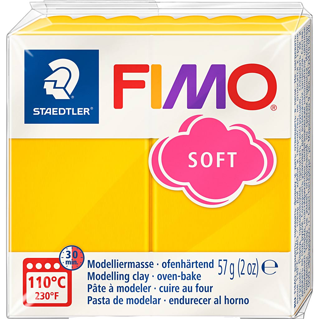 Fimo® suave, solar amarillo, 57 gr 1 caja