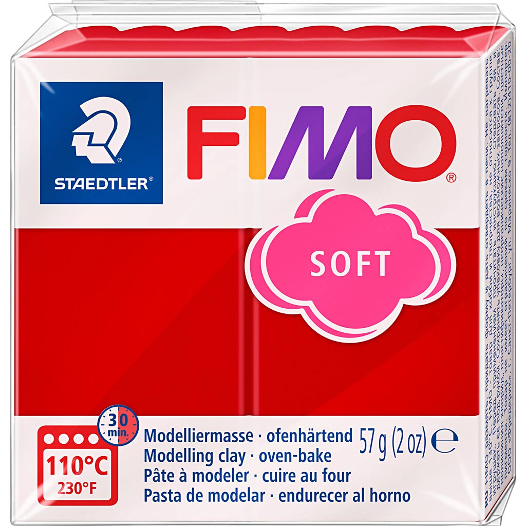Fimo® Soft, Christmas Rood, 57 GR 1 Box