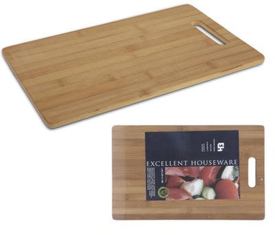 Excelente tabla de cortar para el hogar, bambú, 40x25x1cm.