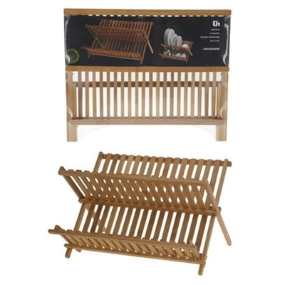 Excelente escurridor de platos para el hogar, bambú