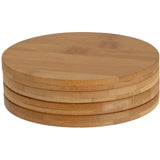 Excellent houseware glazenonderzetterset 4-delig dia.11,5cm bamboe - afbeelding 2