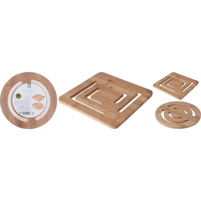 Eccellente sottobicchiere per casalinghi in bambù 20x20 cm