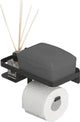 Tiger caddy - portarotolo con ripiano - portarotolo con ripiano - 24 cm - nero