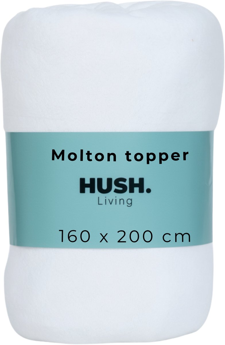 Cállate. living hush living molton topper protector - 80% algodón 20% poliéster - excelente absorción de la humedad - dimensionalmente estable - comodidad y protección duradera - 160x200+15cm