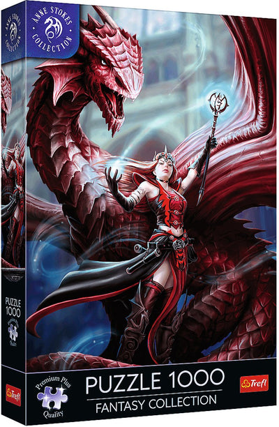 Trefl puzzle 1000 piezas - colección fantasía maga escarlata anne stokes.